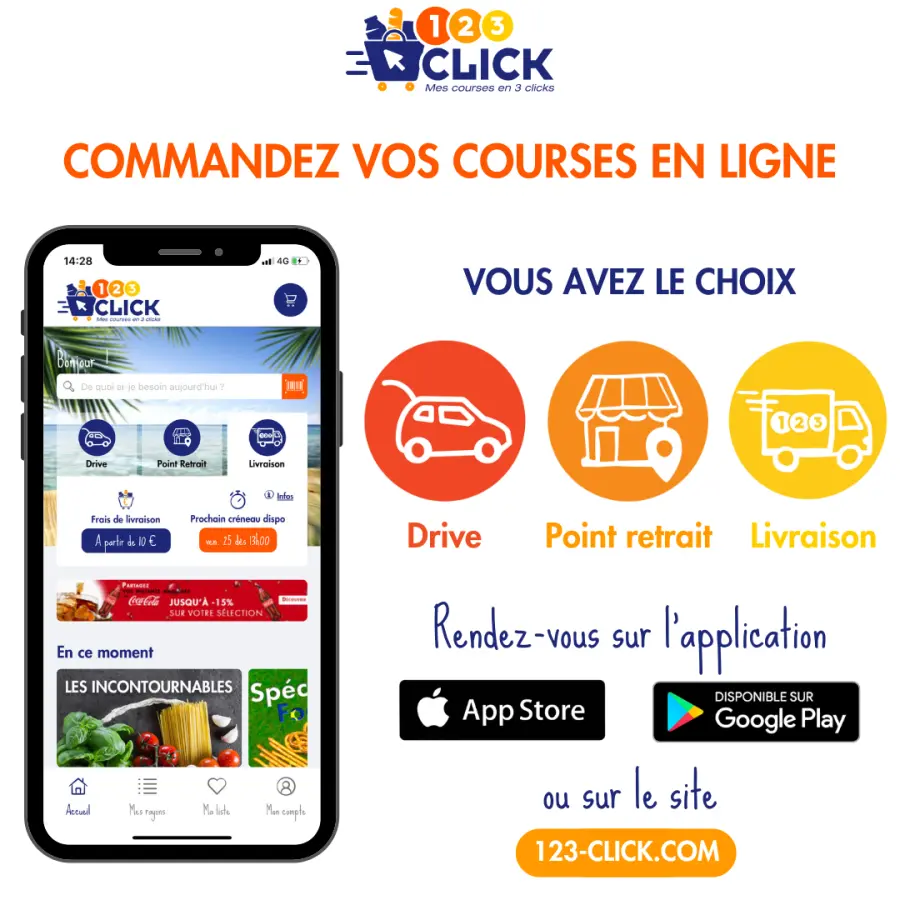 Service de livraison de courses 123 CLICK