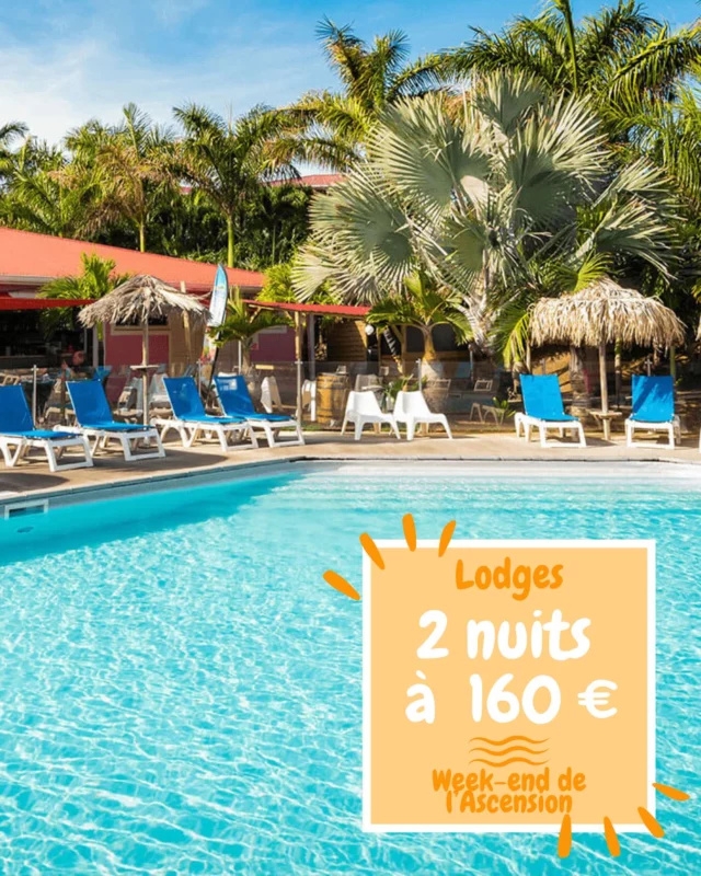 🌞 Week-end de l’Ascension – Lodges à petit prix !

Envie d’évasion sans vous ruiner ?
2 nuits en lodge à 160€ pour 2 à 4 personnes 🏡

🌿 Cadre nature & détente
💦 Accès à la piscine
🍴 Snack-bar sur place
🕓 Départ tardif offert jusqu’à 16h pour profiter jusqu’à la dernière minute !

⚠️ Places limitées – dernières disponibilités

📲 📲 Réservez directement sur notre site - lien en bio - ou écrivez intéressé en commentaire. 

#WeekEndAscension #BonPlanVacances #LodgeMartinique #PetitPrix #EscapadeEnNature #VacancesPasChères #SéjourDétente #NatureEtPiscine #WeekendCaraïbes #MartiniqueSud #VoyageAntilles #DépartTardif #DernièresPlaces #SnackBar #VacancesEnLodge #ParenthèseNature #MartiniqueGetaway #VacancesAccessibles #EscapadeSoleil #RéservezVite